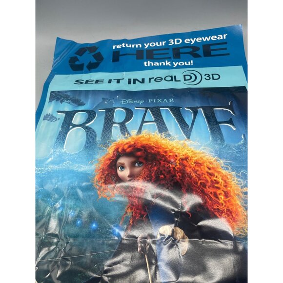 Disney Pixar Brave movie poster sticker return 3D Eyeware here 30x17.5" READ - Picture 2 of 9